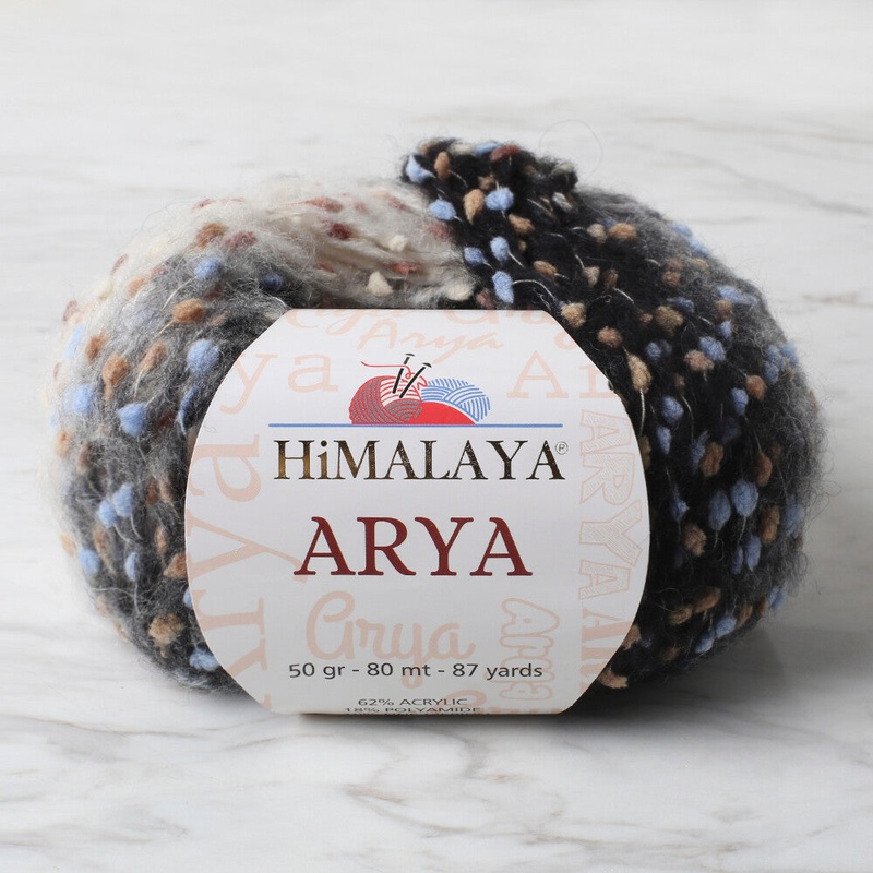 Himalaya Arya Knitting Yarn, Black – 76614