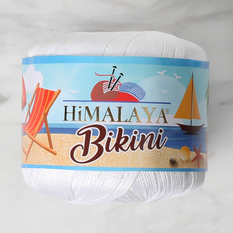 Himalaya Bikini Knitting Yarn, White – 80601