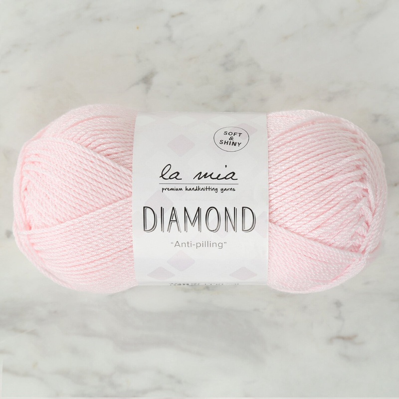 La Mia Diamond Knitting Yarn, Light Pink – L057