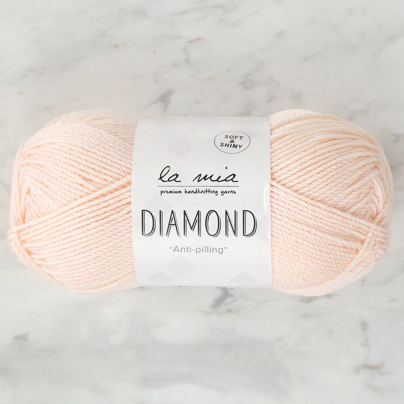 La Mia Diamond Knitting Yarn, Light Salmon – L056