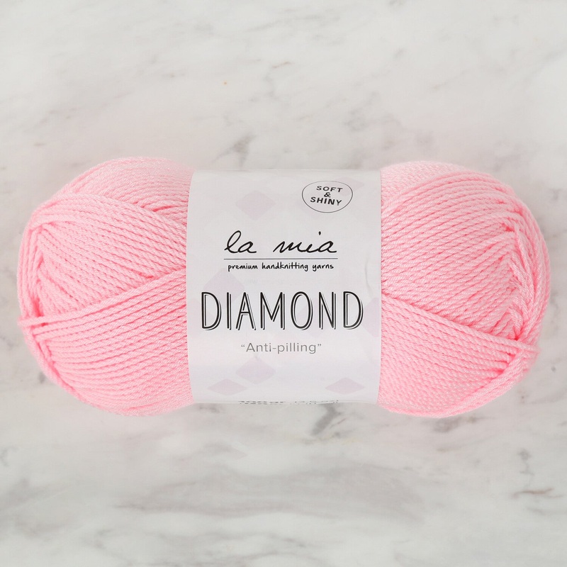 La Mia Diamond Knitting Yarn, Pink – L046