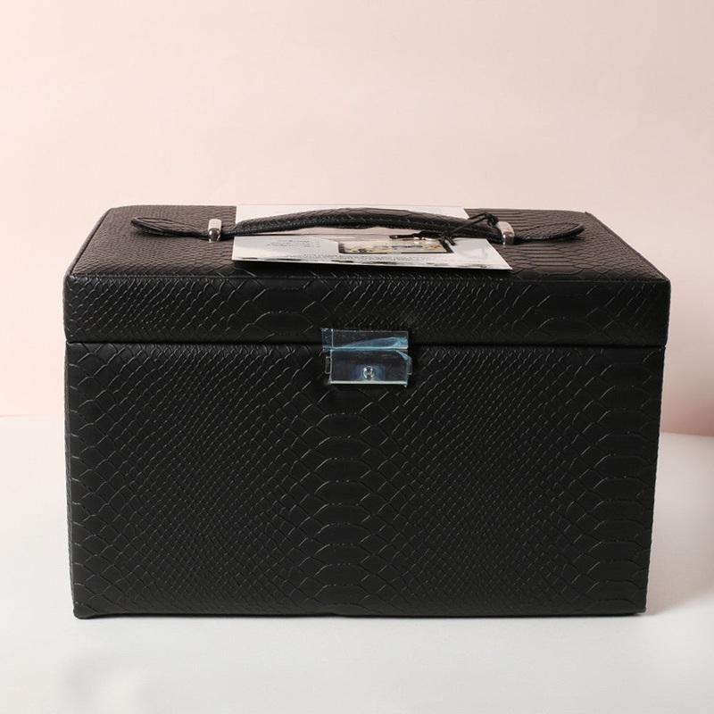 Loren All-Use Leather Box with Drawers, Black – WB.621