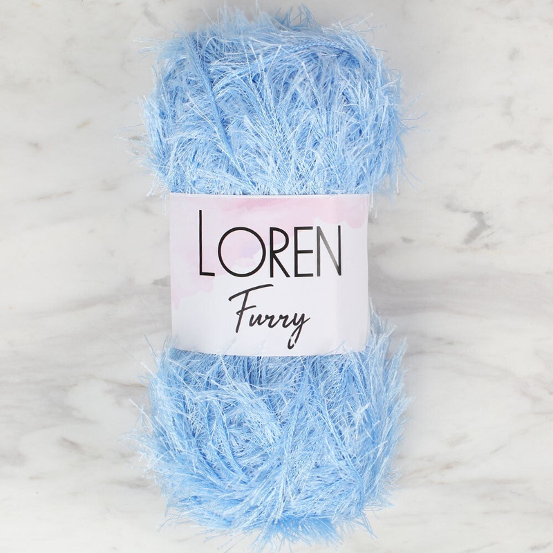 Loren Furry Knitting Yarn, Baby Pink – RF007