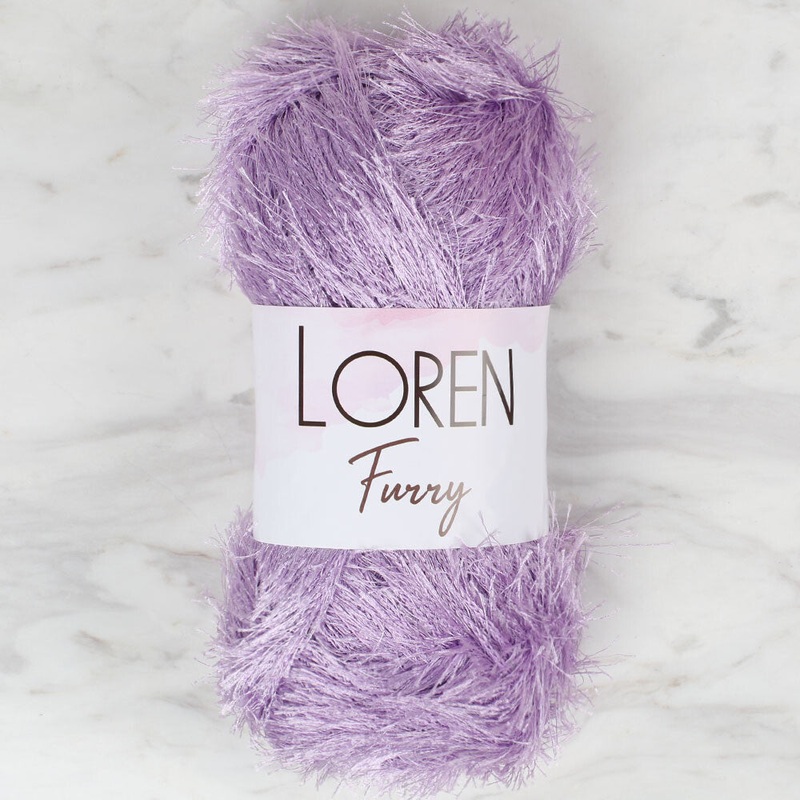Loren Furry Knitting Yarn, Lilac – RF009