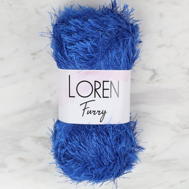 Loren Furry Knitting Yarn, Saxe Blue – RF004