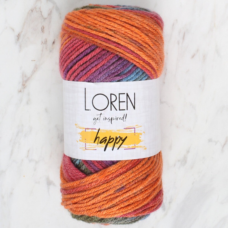 Loren Happy Knitting Yarn, Variegated – RH017