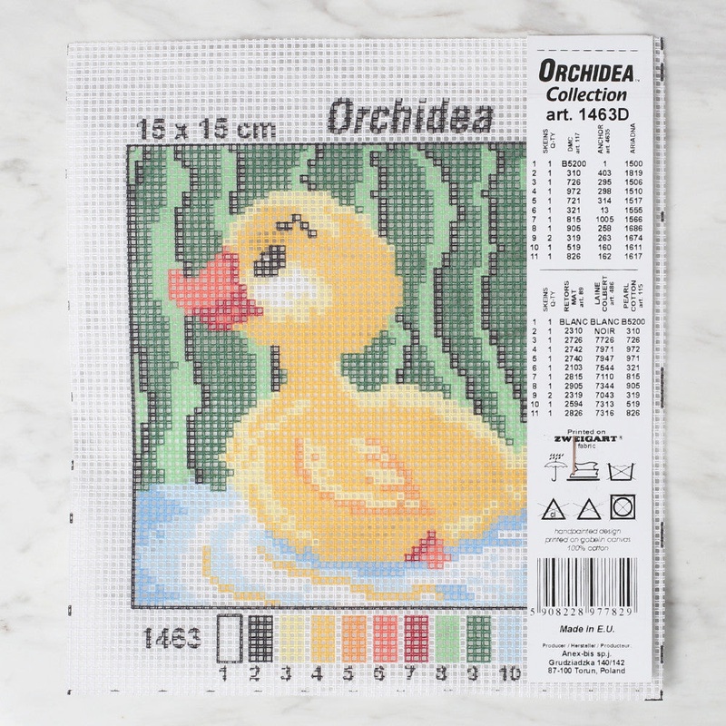 ORCHIDEA 15×15 cm Printed Gobelin, Duck – 1463D
