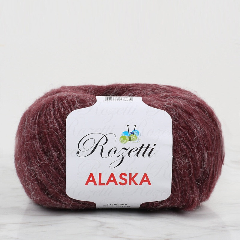 Rozetti Alaska Knitting Yarn, Heather Claret – 231-26