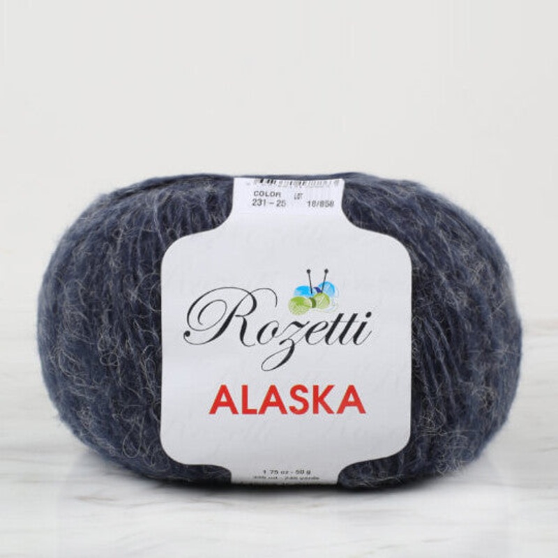Rozetti Alaska Knitting Yarn, Heather Navy Blue – 231-25