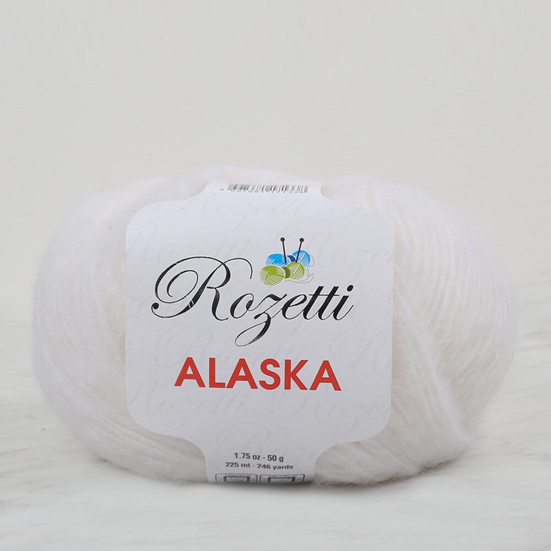 Rozetti Alaska Knitting Yarn, White – 231-01