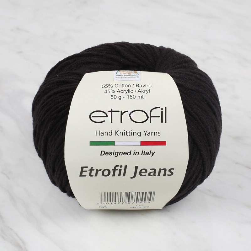 Etrofil Jeans Knitting Yarn, Black – 042