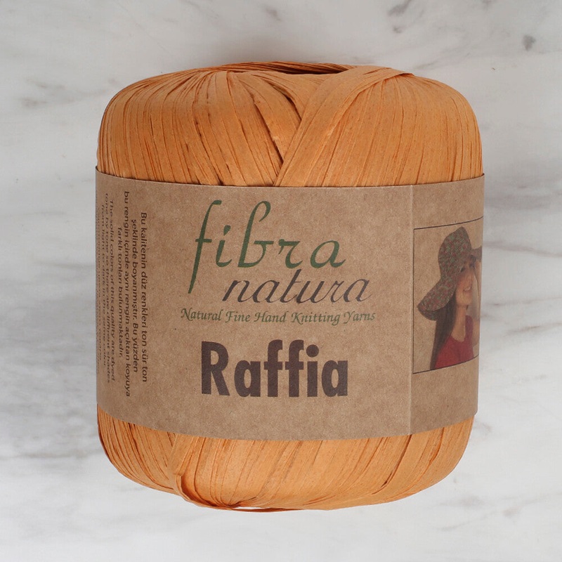 Fibra Natura Raffia 40gr Yarn, Light Orange – 116-20