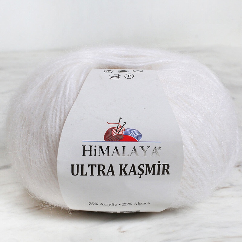 Himalaya Ultra Kamir Knitting Yarn, White – 56807