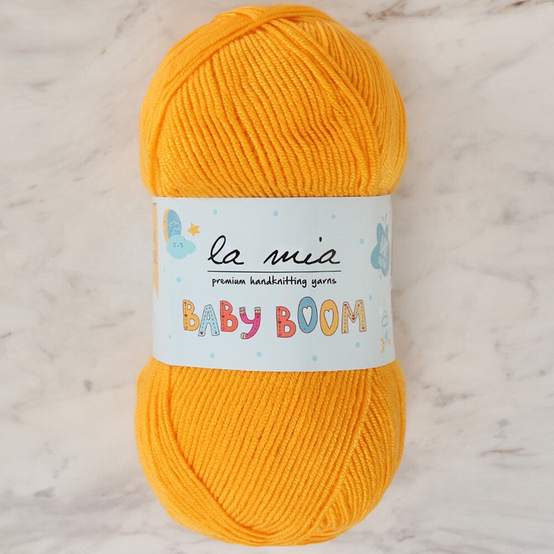 La Mia Baby Boom Knitting Yarn, Mustard – 154