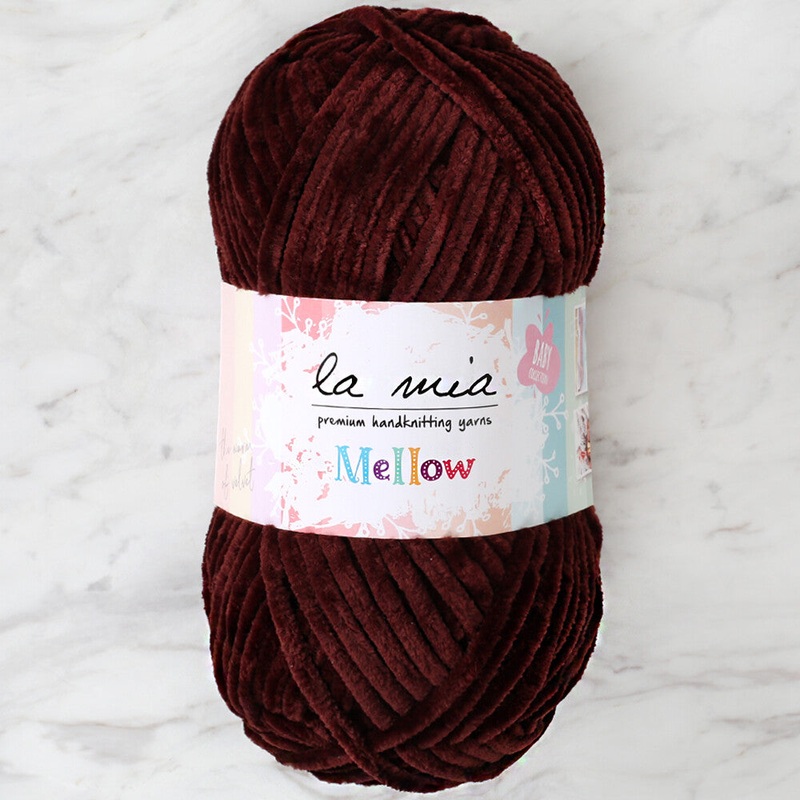 La Mia Mellow Chenille Yarn, Brown – 920