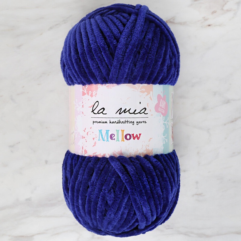 La Mia Mellow Chenille Yarn, Navy Blue – 926