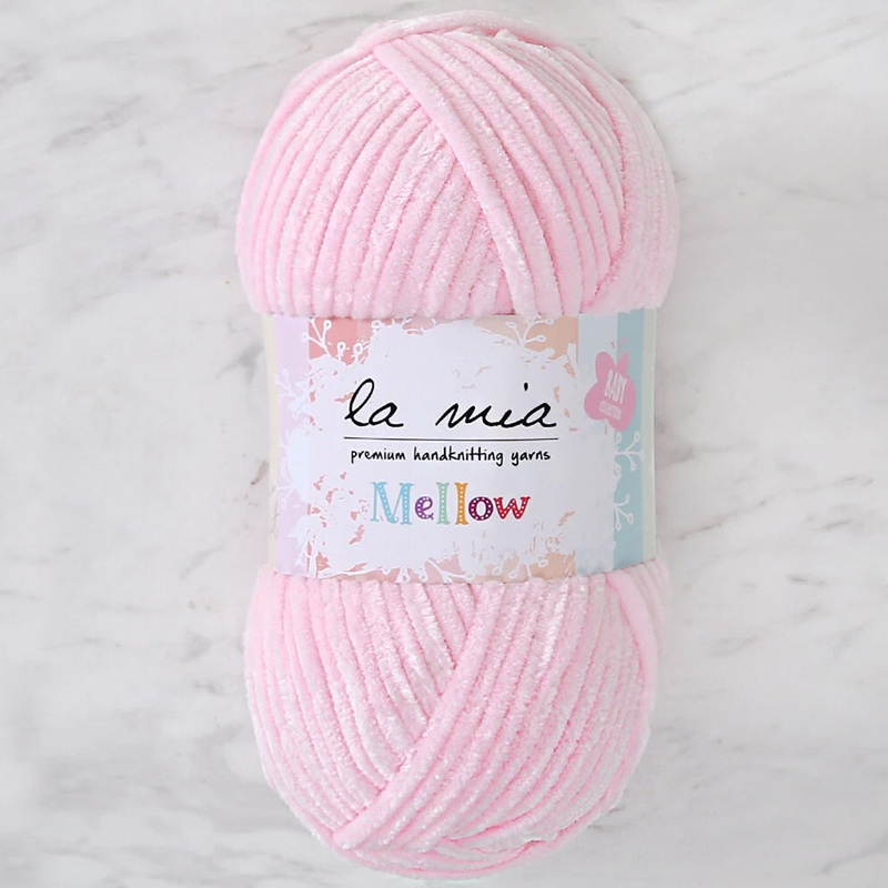 La Mia Mellow Chenille Yarn, Pink – 904
