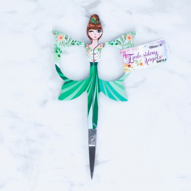 Loren Butterfly Patterned Scissors, Green – B4816.6
