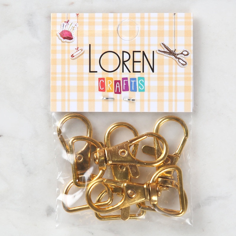 Loren Dark Gold Clip for Keyholders in 5  1.5 cm