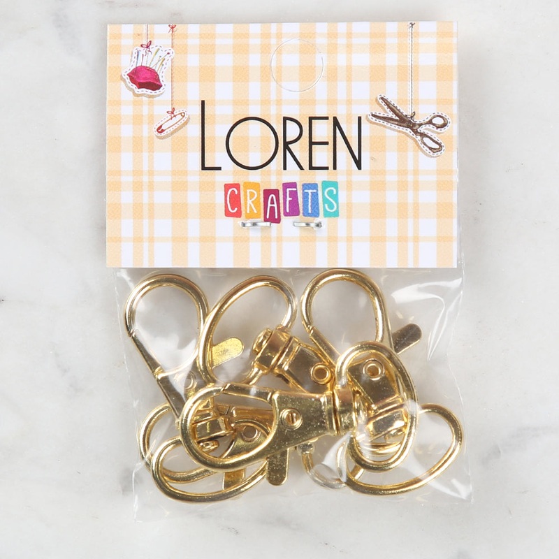 Loren Gold Clip for Keyholders in 5  1,5 cm