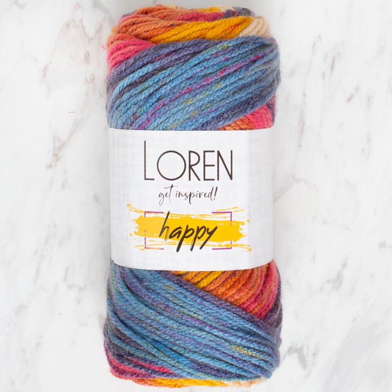 Loren Happy Knitting Yarn, Variegated – RH001