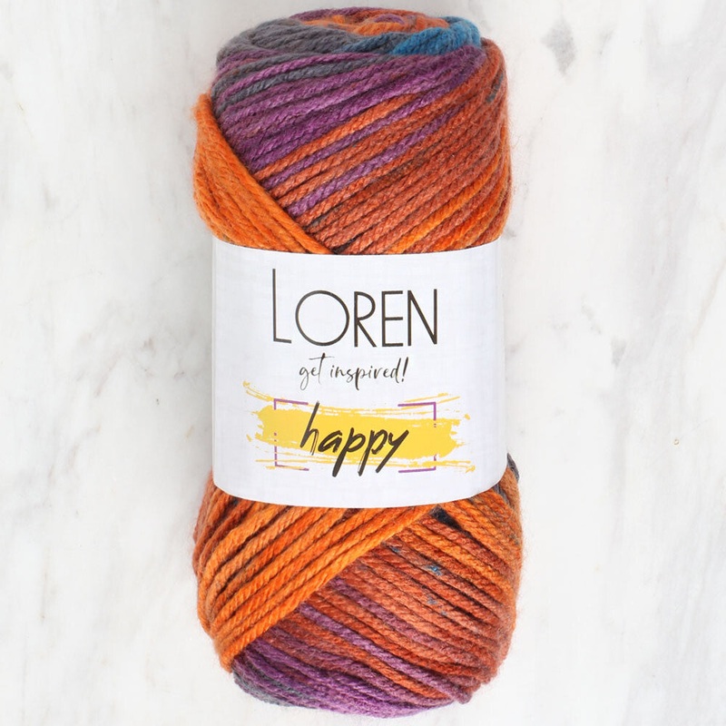 Loren Happy Knitting Yarn, Variegated – RH003