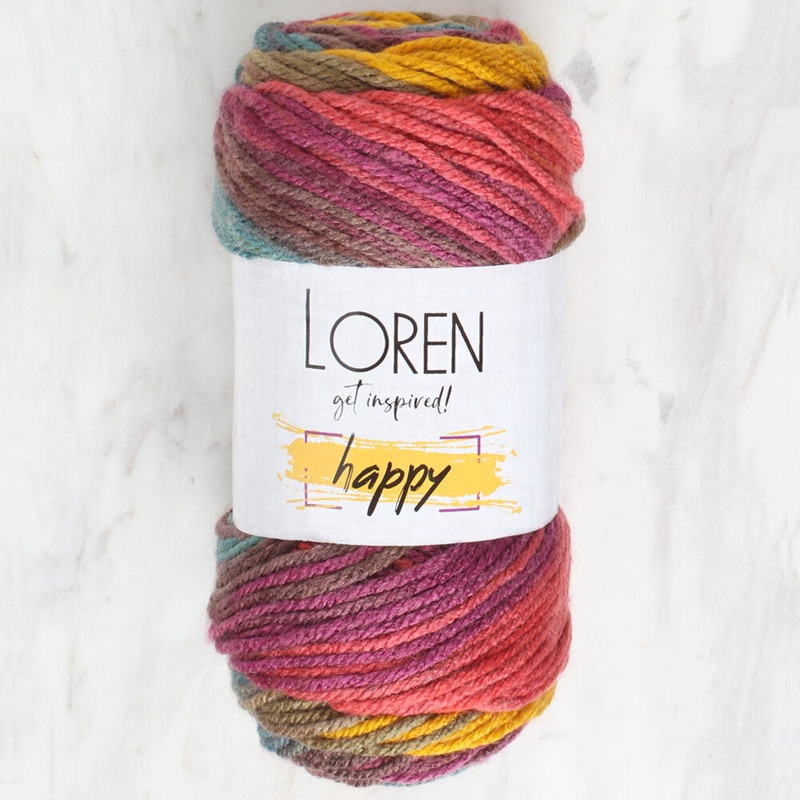 Loren Happy Knitting Yarn, Variegated – RH010