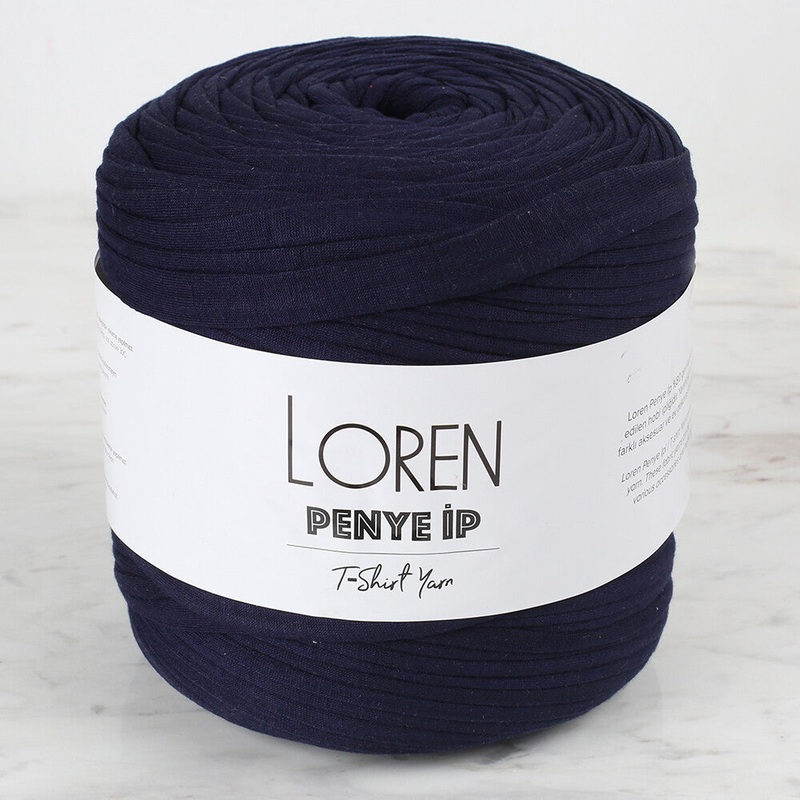 Loren T-shirt Yarn, Dark Navy Blue – 100