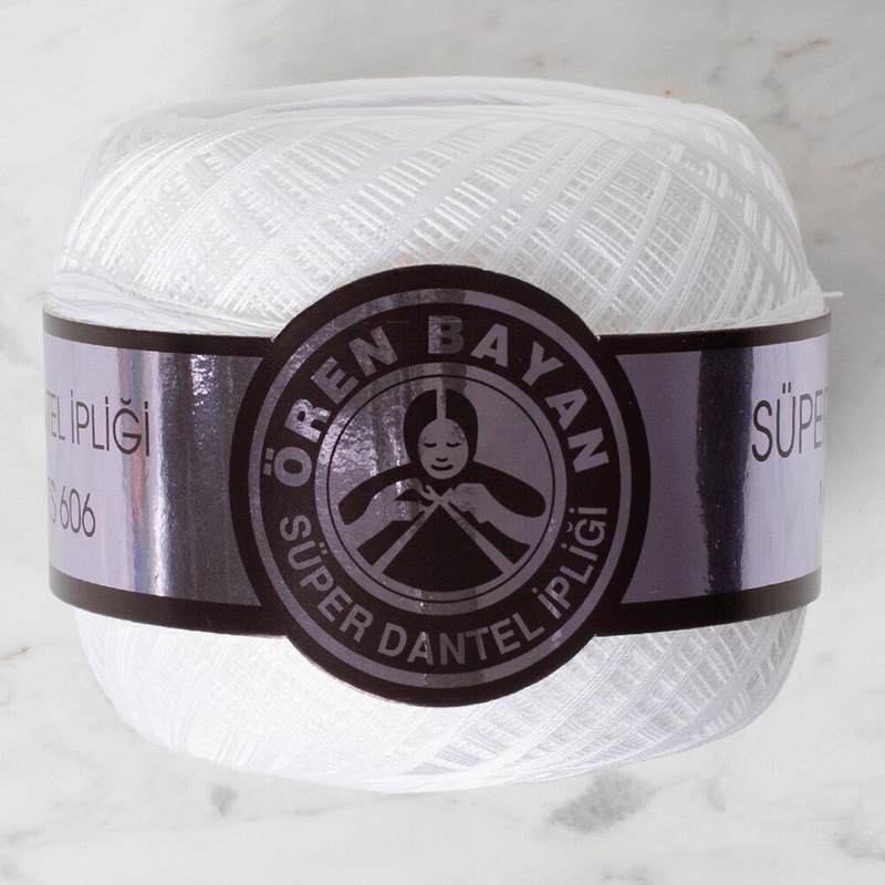 Madame Tricote Paris 100Gr 3 Ply Super Lace Thread Ball  60 No – White
