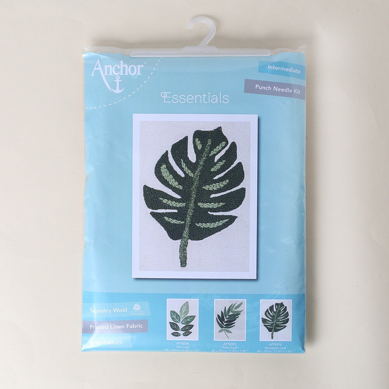 Anchor 20cm Punch Needle Monstera Leaf Kit – APN006