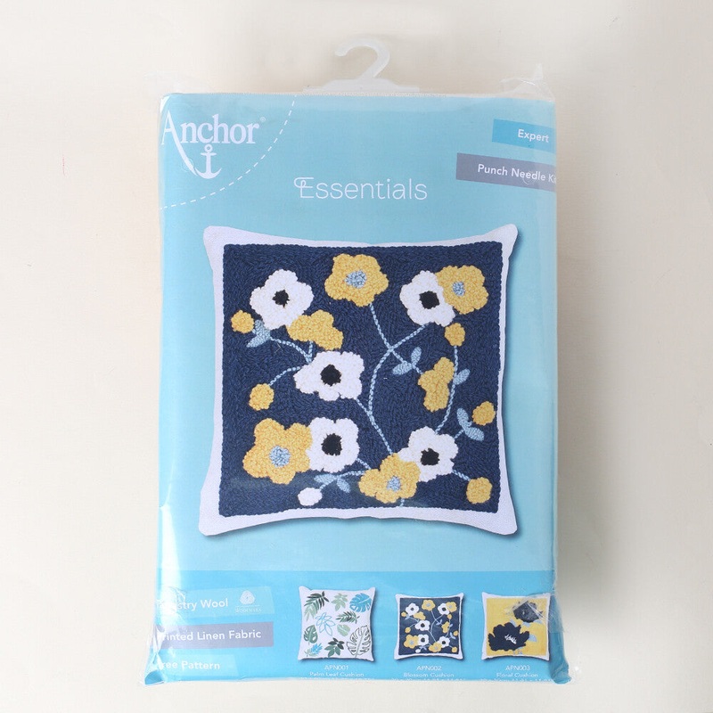 Anchor 30x30cm Punch Needle Blossom Cushion Kit – APN002