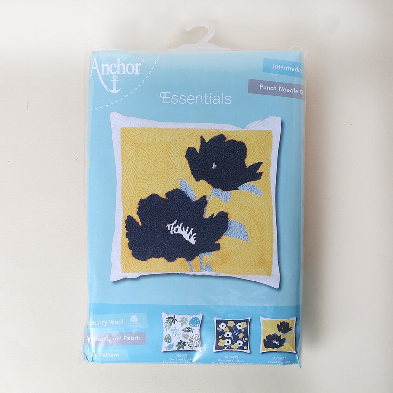 Anchor 30x30cm Punch Needle Floral Cushion Kit – APN003