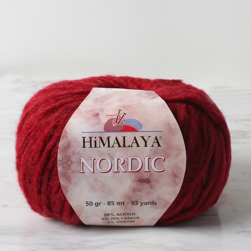 Himalaya Nordic Knitting Yarn, Dark Red – 76806
