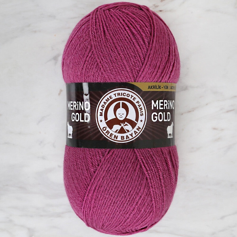 Madame Tricote Paris Merino Gold Knitting Yarn, Pink – 051