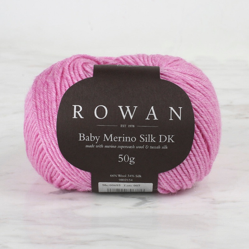 Rowan Baby Merino Silk DK Yarn, Dark Pink – 00695