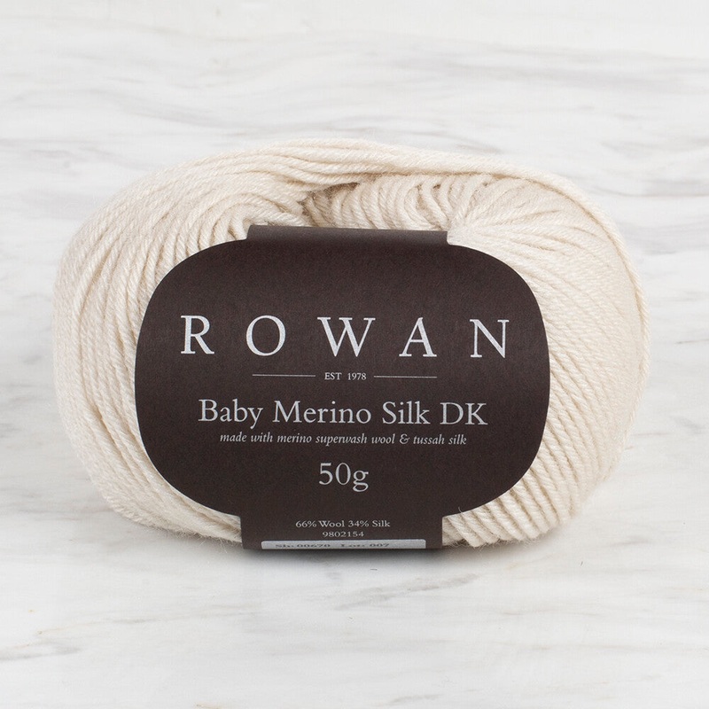 Rowan Baby Merino Silk DK Yarn, Snowdrop – 00670