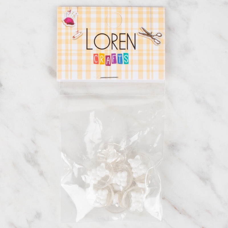 Loren Crafts 8 Pack Bear Button – 279