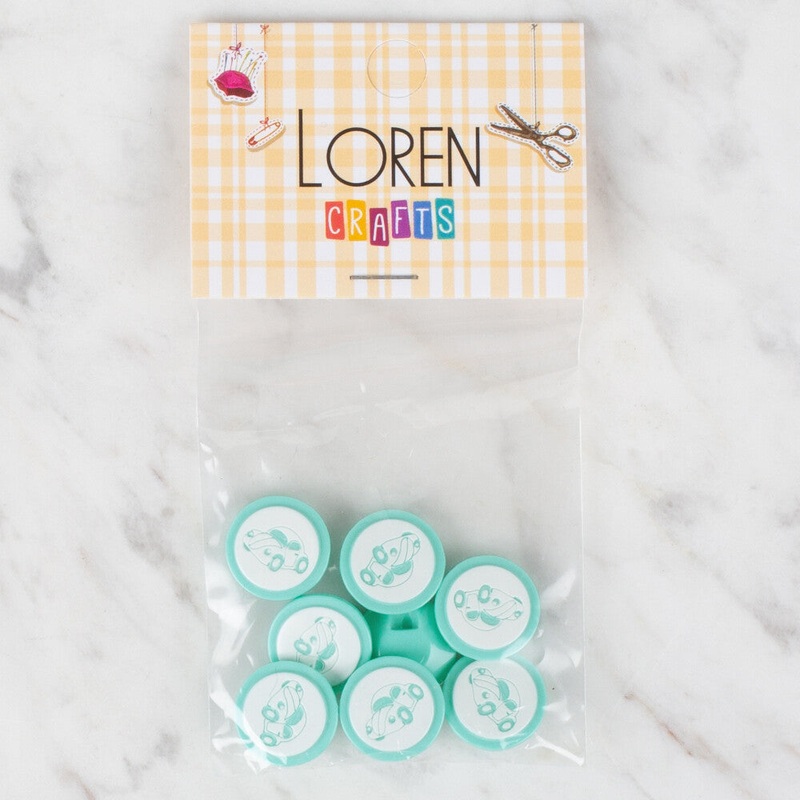 Loren Crafts 8 Pack Car Button – 395