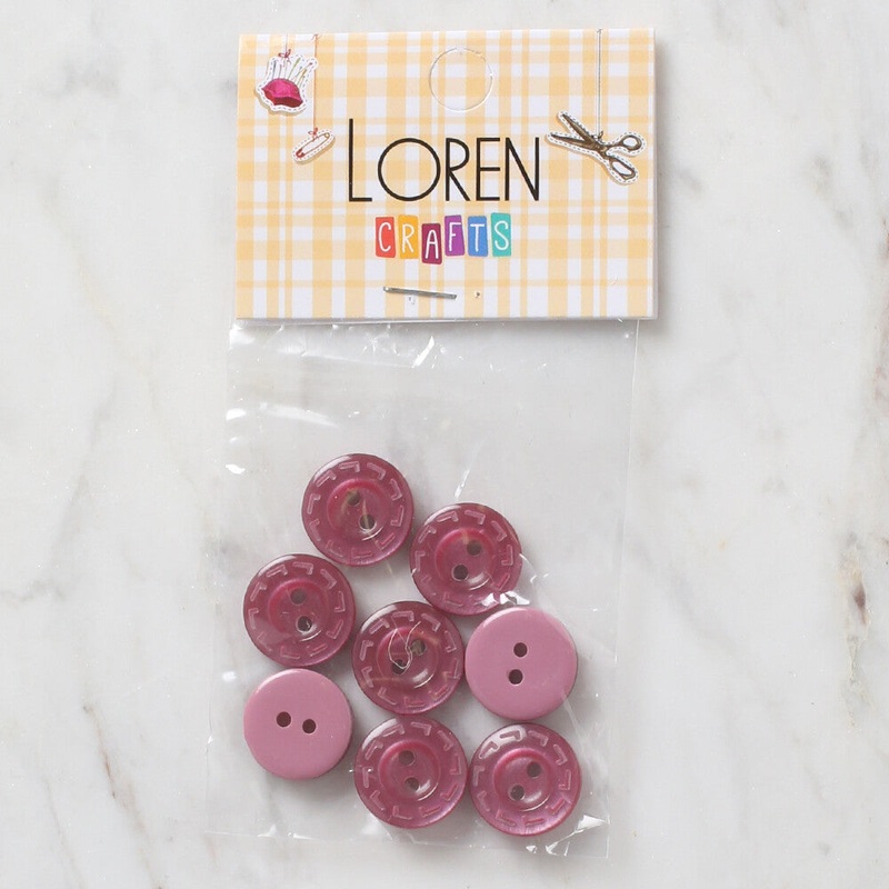 Loren Crafts 8 Pack Cherry Rotten Button – 190