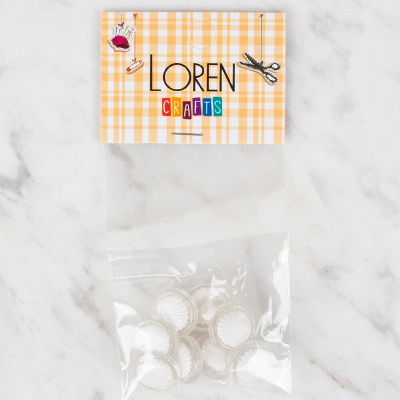 Loren Crafts 8 Pack Seashell Button – 280