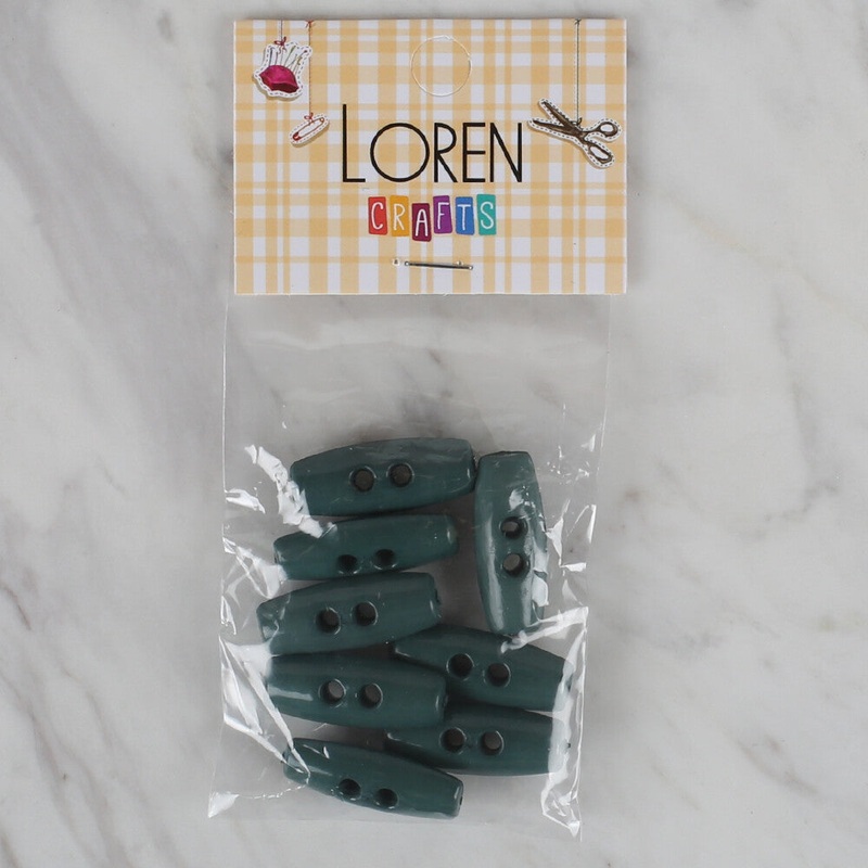 Loren Crafts 8 Pack Shepherd Button, Green – 65