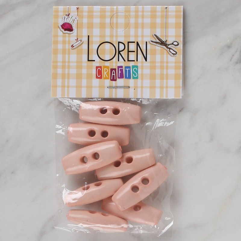 Loren Crafts 8 Pack Shepherd Button, Light Pink – 71