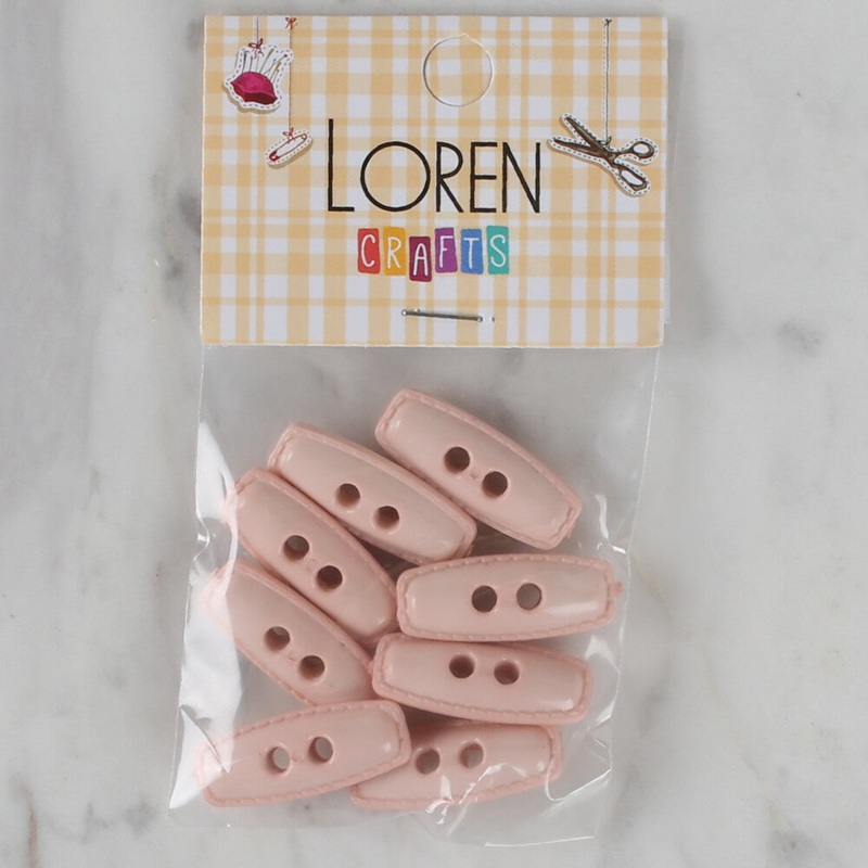 Loren Crafts 8 Pack Shepherd Button, Light Pink – 79