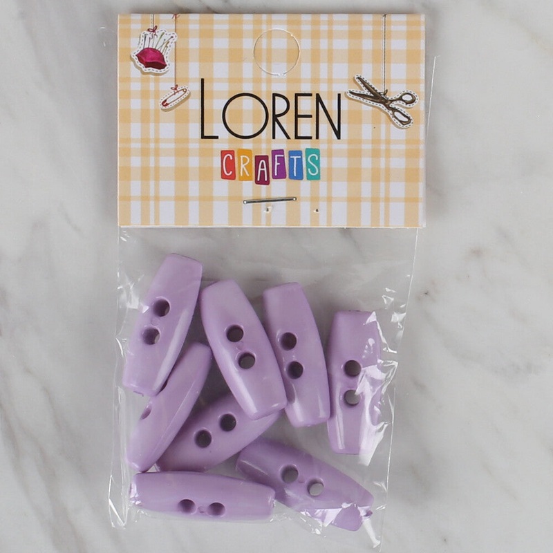 Loren Crafts 8 Pack Shepherd Button, Lilac – 60