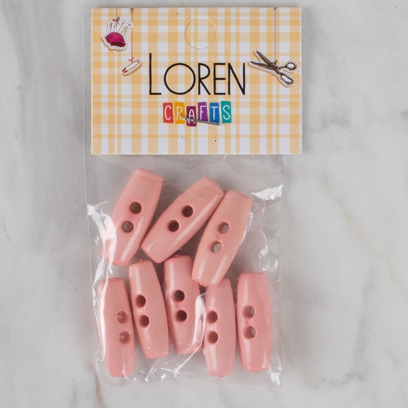 Loren Crafts 8 Pack Shepherd Button, Pink – 72