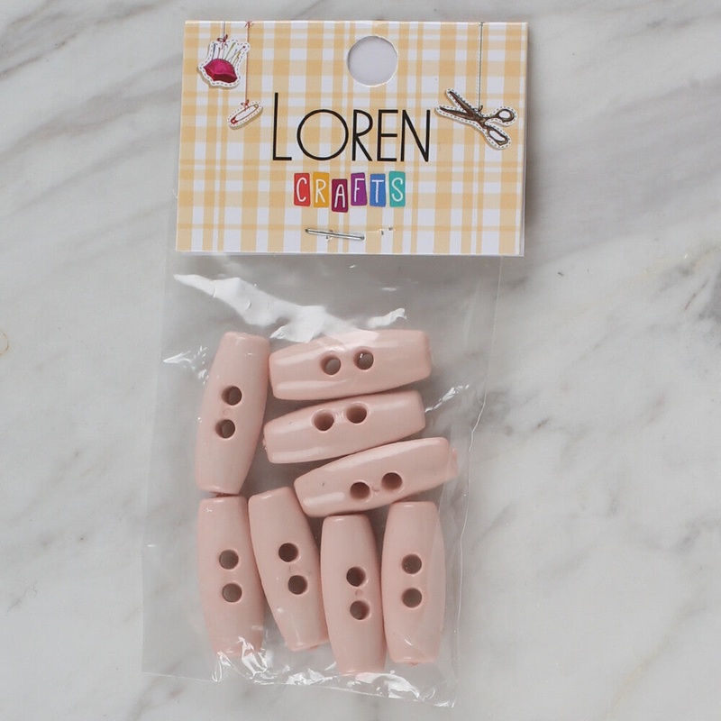 Loren Crafts 8 Pack Shepherd Button, Powder Pink – 70