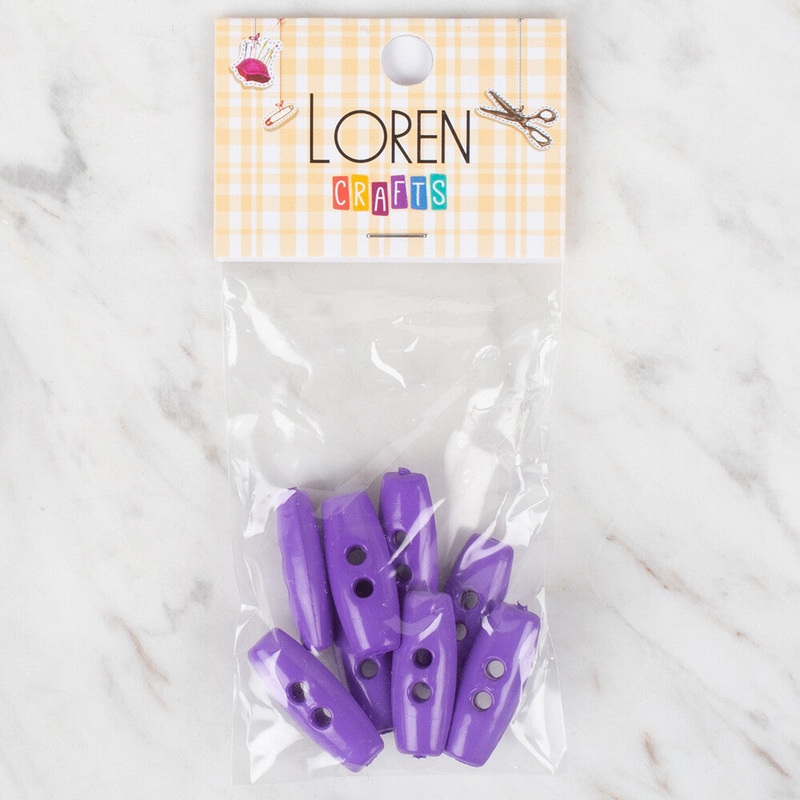 Loren Crafts 8 Pack Shepherd Button, Purple – 444