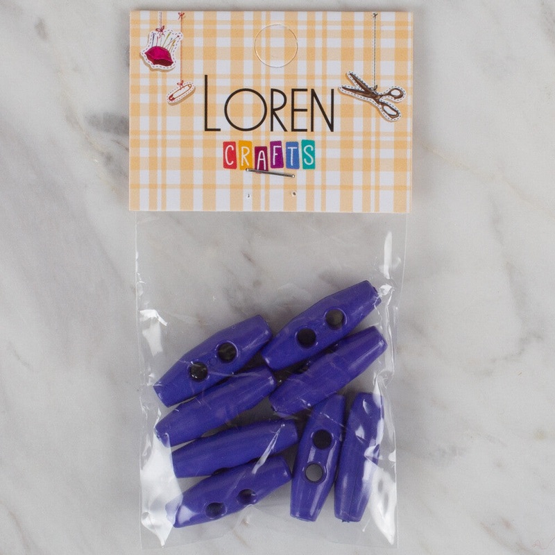 Loren Crafts 8 Pack Shepherd Button, Sax Blue – 105