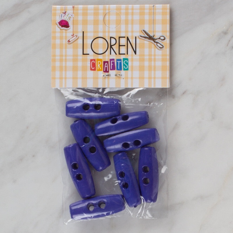 Loren Crafts 8 Pack Shepherd Button, Saxe Blue – 57