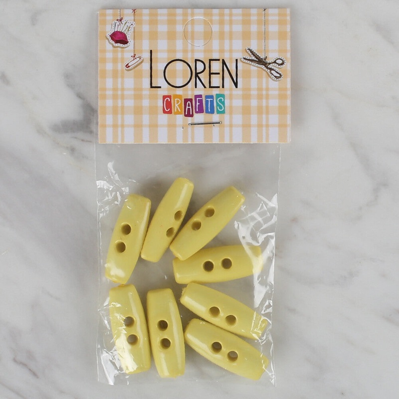 Loren Crafts 8 Pack Shepherd Button, Yellow – 67